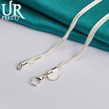 925 Silver Butterfly Necklace 18-Inch Chain Wedding Charm Jewelry