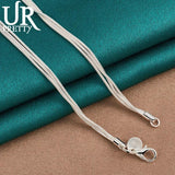 925 Silver Butterfly Necklace 18-Inch Chain Wedding Charm Jewelry