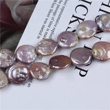 18-19mm Large Fresh Water Real Cultured Coin Pearl Beads String