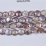 18-19mm Large Fresh Water Real Cultured Coin Pearl Beads String