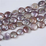 18-19mm Large Fresh Water Real Cultured Coin Pearl Beads String