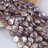 18-19mm Large Fresh Water Real Cultured Coin Pearl Beads String