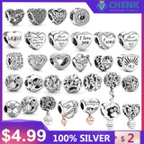 925 Sterling Silver Charm Bracelet Making Diy Stone For Women