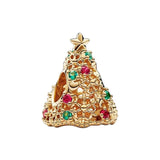 925 Sterling Silver Christmas Tree Charm Bead for Bracelet Pendant DIY