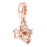 925 Sterling Silver Fits Bracelet Necklace Charm Bead Women Pendant DIY Jewelry