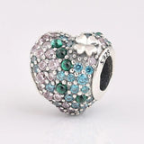 Four-Leaf Clover Heart Charm for 925 Silver Bracelet