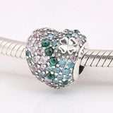 Four-Leaf Clover Heart Charm for 925 Silver Bracelet