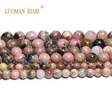 Natural Rhodochrosite Round Gemstone Beads 6/8/10MM