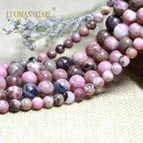 Natural Rhodochrosite Round Gemstone Beads 6/8/10MM
