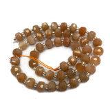Sunstone 6x8MM Faceted Rondelle Round Stone Beads for Jewelry Making