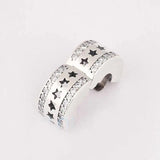 Winter Starry Formation Clear CZ 925 Silver Beads for Charm Jewelry
