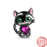 S925 Silver Duck Cat Pig Octopus Bracelet Jewelry Gift