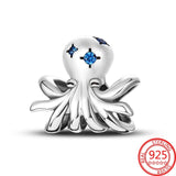 S925 Silver Duck Cat Pig Octopus Bracelet Jewelry Gift