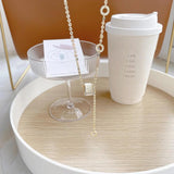 Korea Jewelry 14K Real Plating Opal Necklace Women's Clavicle Necklace