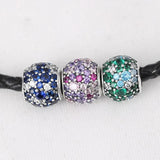 Multicolor Mosaic Ball Crystal Bead Charm Bracelet Bangle