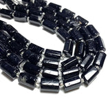 Natural Tourmaline Loose Faceted Cylinder Beads for Jewelry Making