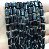 Natural Tourmaline Loose Faceted Cylinder Beads for Jewelry Making