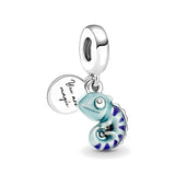 925 Silver Parrot Charms for Bracelet&Bangle DIY Jewelry