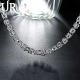 925 Sterling Silver Faucet Chain Matte Smooth Necklace For Women