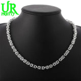 925 Sterling Silver Faucet Chain Matte Smooth Necklace For Women