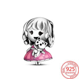 925 Sterling Silver Love Boy & Girl Charm for Bracelet DIY Gift