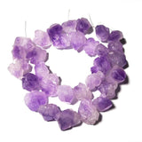 Natural Rough Amethyst Cluster Purple Crystal Stone Beads for Jewelry Making