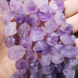 Natural Rough Amethyst Cluster Purple Crystal Stone Beads for Jewelry Making
