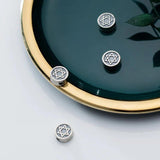 925 Sterling Silver Hexagonal Star Round Spacer Beads 9.5mm