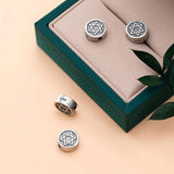 925 Sterling Silver Hexagonal Star Round Spacer Beads 9.5mm