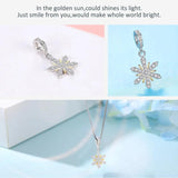 Rose Tree Feather Heart Charms Beads Fit Bracelet Women 925 Sterling Silver