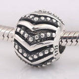 925 Silver Openwork Bead Charm for Bracelet Bangle