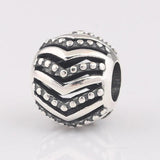 925 Silver Openwork Bead Charm for Bracelet Bangle