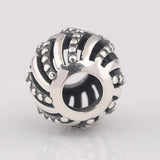 925 Silver Openwork Bead Charm for Bracelet Bangle
