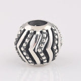 925 Silver Openwork Bead Charm for Bracelet Bangle