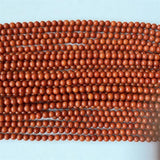6MM Orange Red Coral Stone Round Loose Beads for Women Gemstone DIY Jewelry