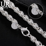 925 Silver 5MM Dragon Head Chain Necklace 20/24 Inch