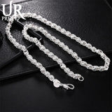 925 Silver 5MM Dragon Head Chain Necklace 20/24 Inch