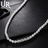 925 Silver 5MM Dragon Head Chain Necklace 20/24 Inch