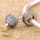 Crystal Cocktail Glass Charm for 925 Silver Bracelet