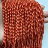 3MM Orange Red Coral Stone Round Beads for DIY Jewelry