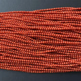 3MM Orange Red Coral Stone Round Beads for DIY Jewelry