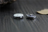 925 Sterling Silver Spacer Beads 14mm Round Buddhism Ornament Charm Beads