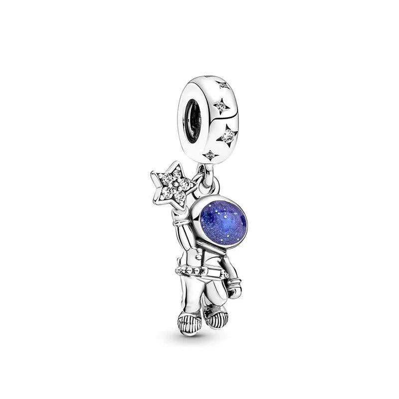 925 Sterling Silver Astronaut Propeller Bead for Bracelet Necklace