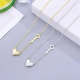 925 Silver Heart Pendant Chain For Women Wedding Jewelry Gift