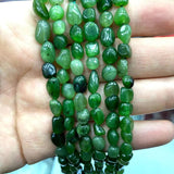 Green Jade 6-8mm Irregular Stone Beads for Jewelry Making