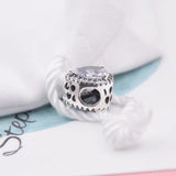 Crystal Bead 925 Silver Charm Bracelet Bangle DIY Jewelry