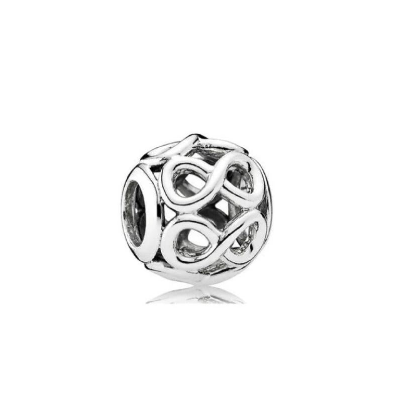 S925 Silver Bracelet Beads Tie Flower Beads DIY Pan Beads Accessories