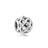 S925 Silver Bracelet Beads Tie Flower Beads DIY Pan Beads Accessories