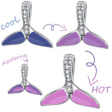 925 Silver Whale Tail Charm Beads for Bracelets DIY Woman