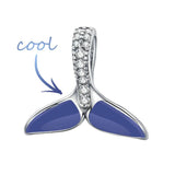925 Silver Whale Tail Charm Beads for Bracelets DIY Woman